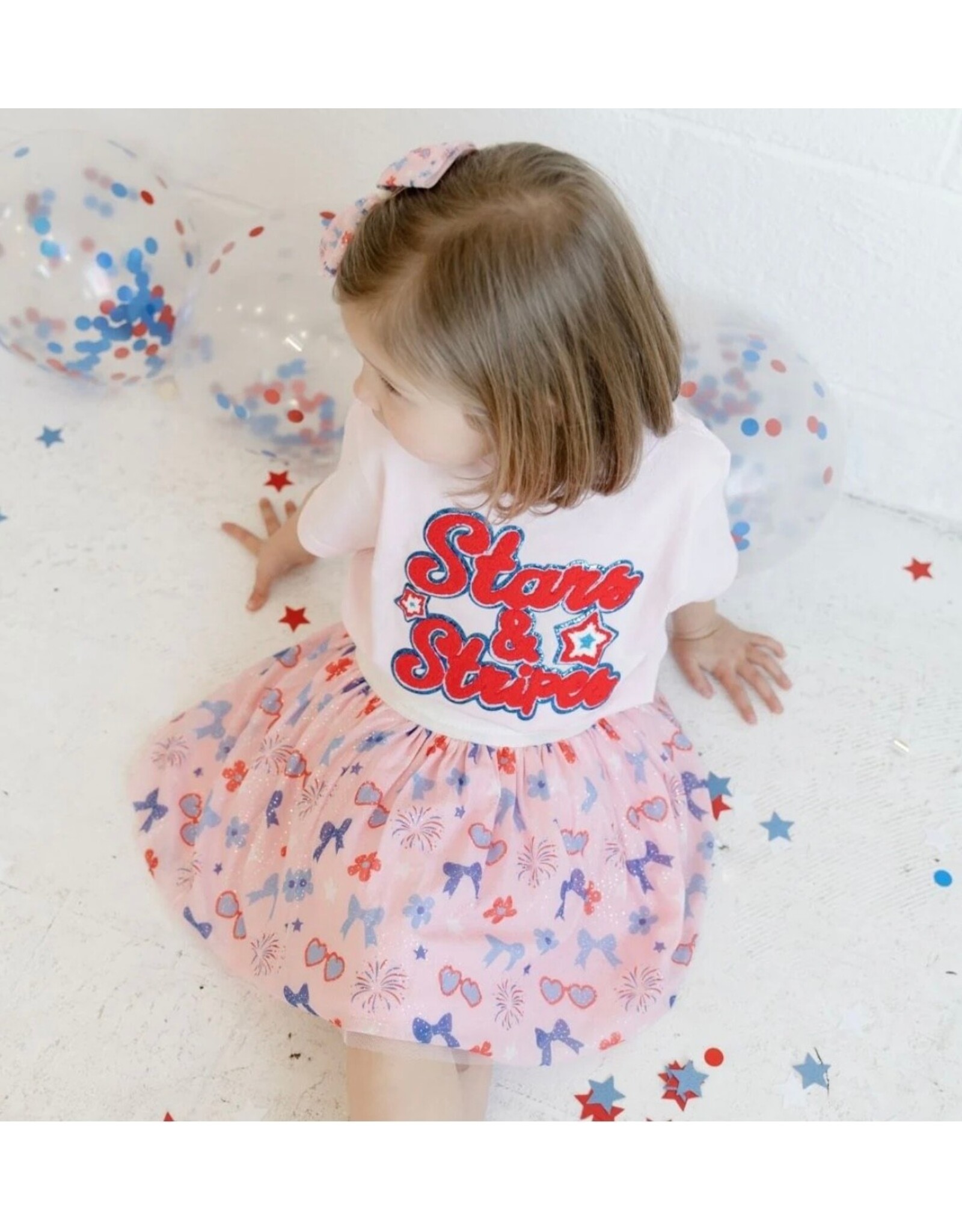 Sweet Wink Sweet Wink- Stars & Stripes Patch Ballet Pink S/S TShirt