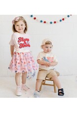 Sweet Wink- Stars & Stripes Patch Ballet Pink S/S TShirt