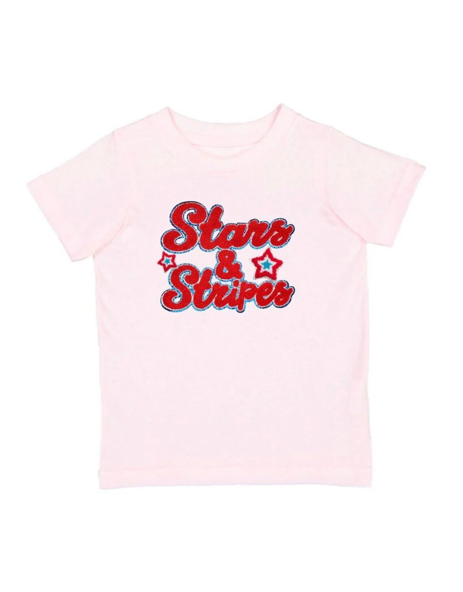 Sweet Wink Sweet Wink- Stars & Stripes Patch Ballet Pink S/S TShirt