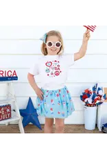 Sweet Wink- 4th of July Doodle S/S White TShirt