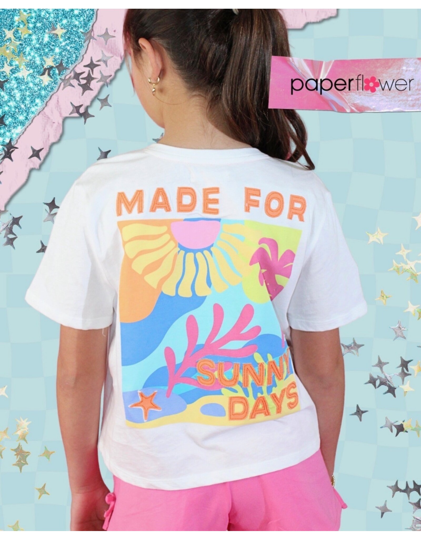 Paper Flower- Sunny Days Applique Graphic Tee