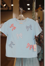 Paper Flower- Gingham Bow Patch Tee