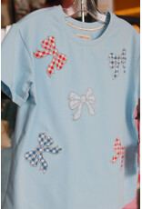 Paper Flower- Gingham Bow Patch Tee