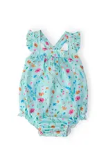 Mila & Rose Mila & Rose- Bluebell Breeze Ruffle Cross Back Romper