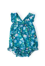 Mila & Rose Mila & Rose- Floral Breeze Ruffle Cross Back Romper