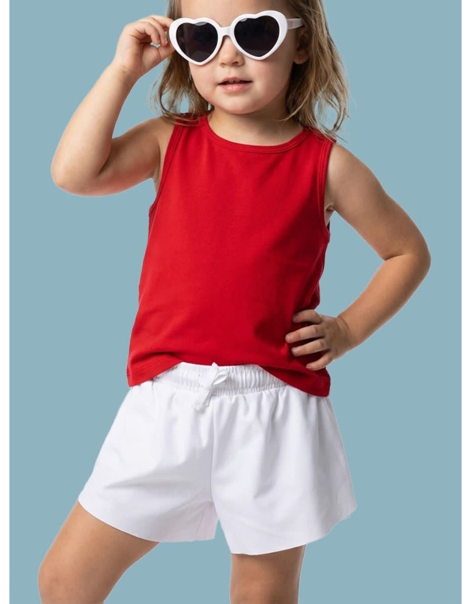Ruffle Butts Ruffle Butts- White Active Butterfly Shorts