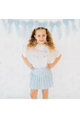 Sweet Wink- Powder Blue Trellis Athletic Skort