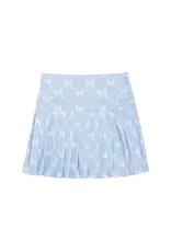 Sweet Wink- Powder Blue Trellis Athletic Skort