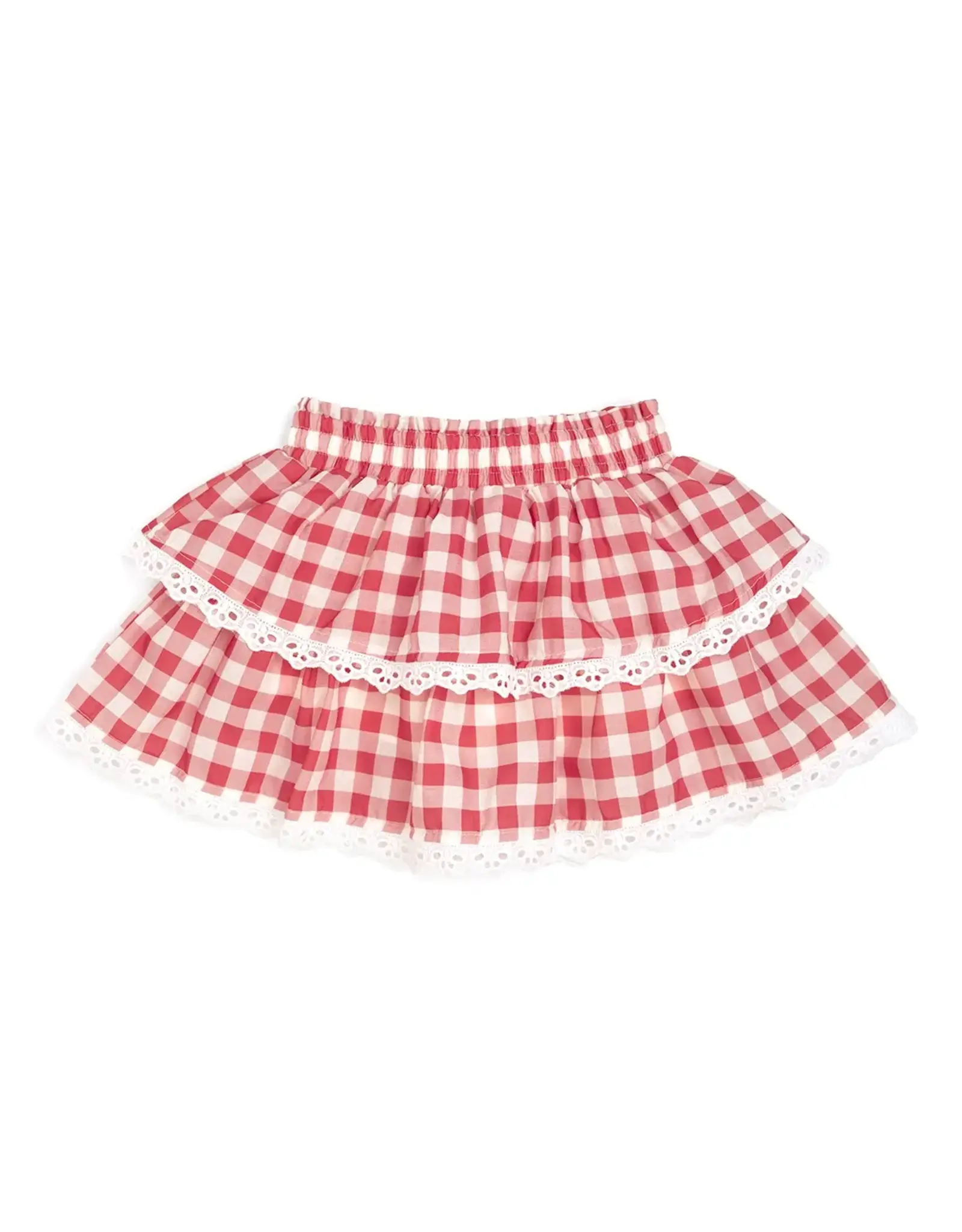 Sweet Wink- Red Gingham Skort