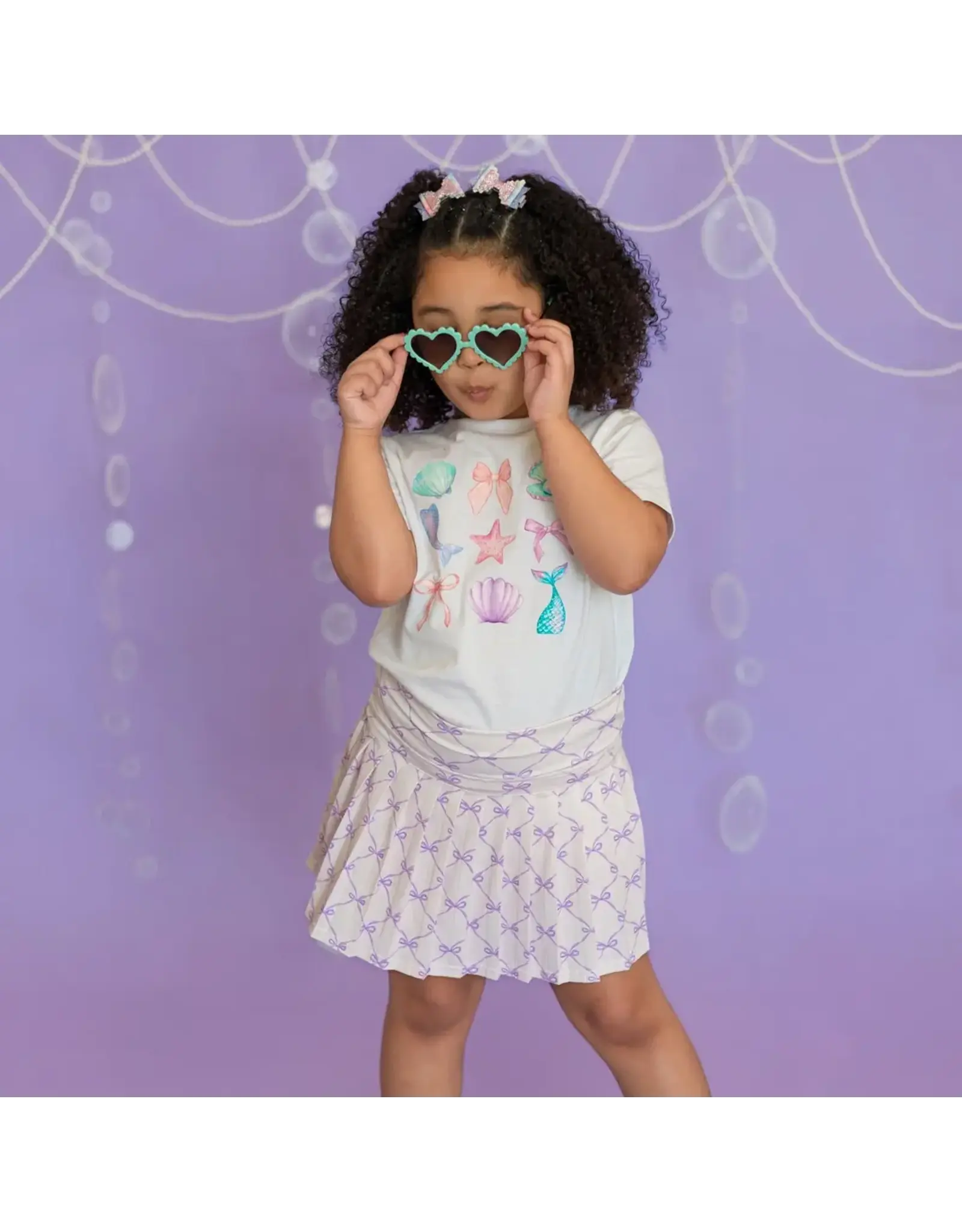 Sweet Wink Sweet Wink- Lavender Bow Trellis Skort