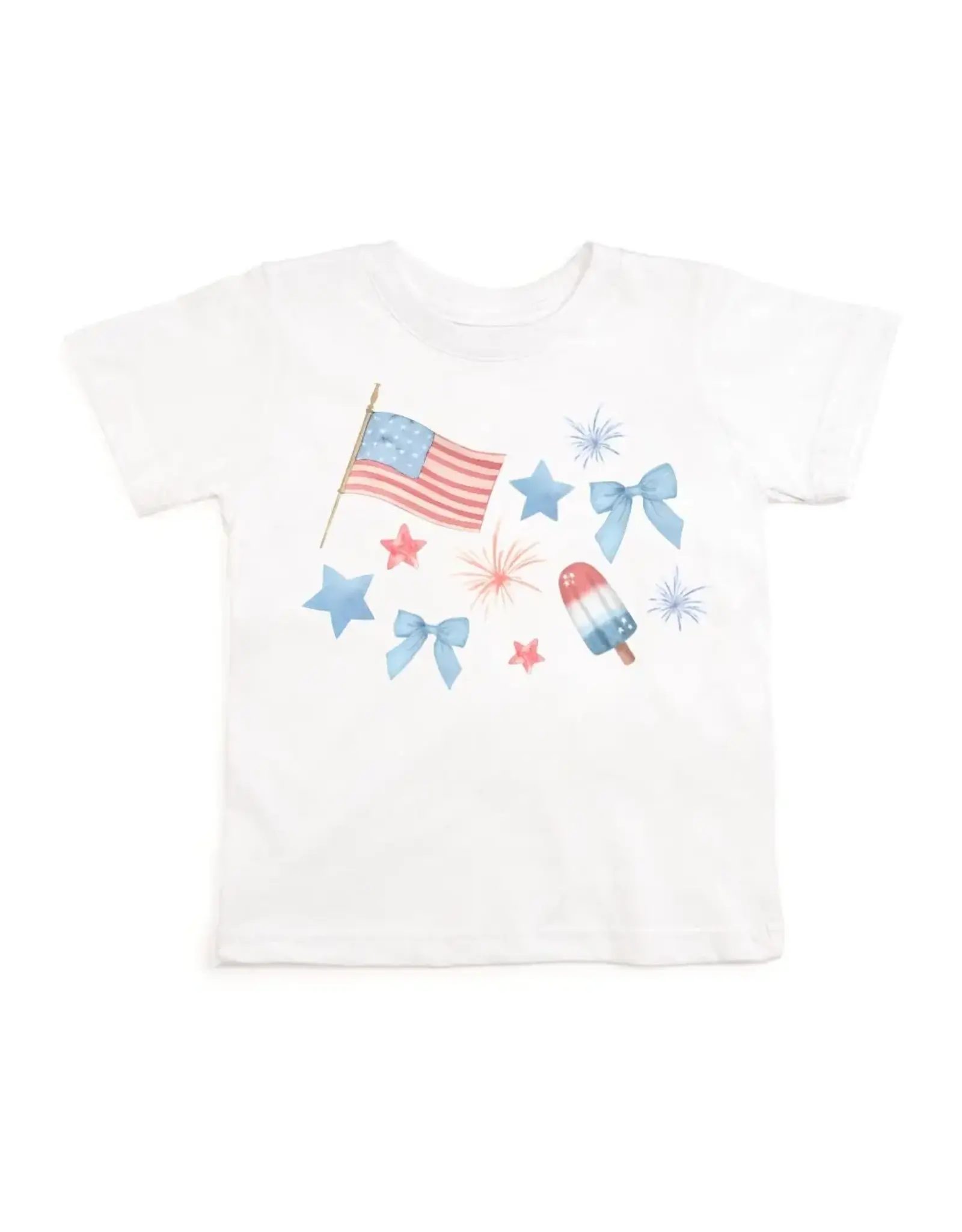 Sweet Wink- Patriotic Watercolor S/S Shirt