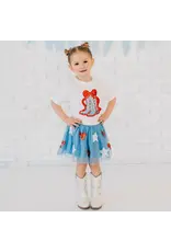 Sweet Wink- Patriotic Cowgirl Patch S/S Shirt