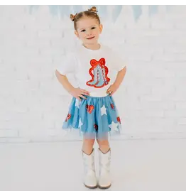 Sweet Wink- Patriotic Cowgirl Patch S/S Shirt