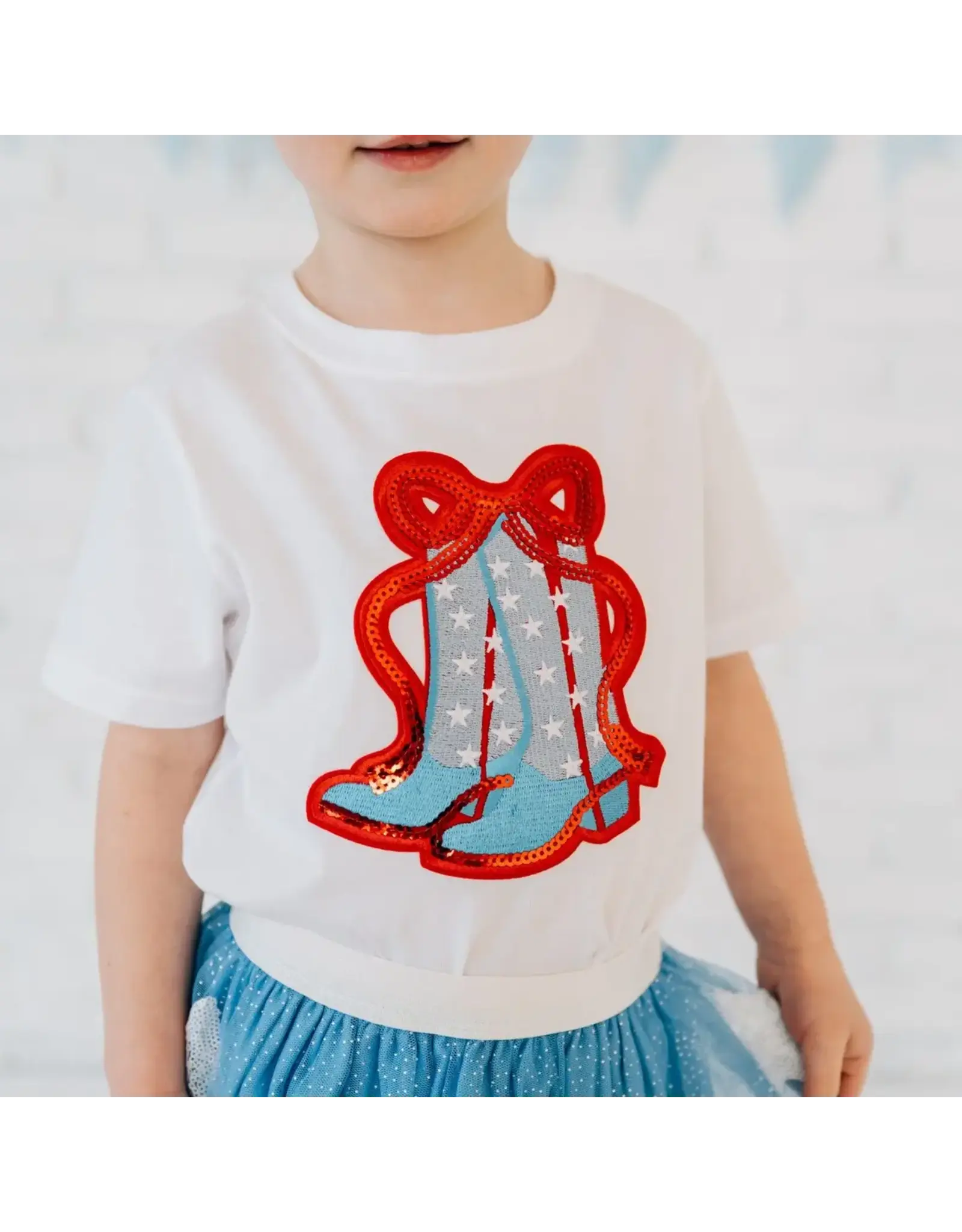 Sweet Wink- Patriotic Cowgirl Patch S/S Shirt