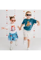 Sweet Wink- Patriotic Pup Patch Indigo S/S Shirt