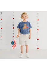 Sweet Wink- Patriotic Pup Patch Indigo S/S Shirt