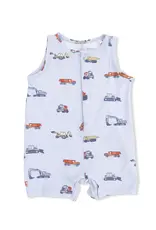 Angel Dear Angel Dear- Construction Vehicles Sleeveless Shortie Romper