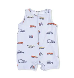 Angel Dear Angel Dear- Construction Vehicles Sleeveless Shortie Romper