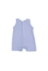 Angel Dear Angel Dear- Blue Blizzard Sleeveless Shortie Muslin Romper