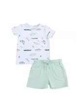 Angel Dear Angel Dear- Fishing Crew Tee & Short Set
