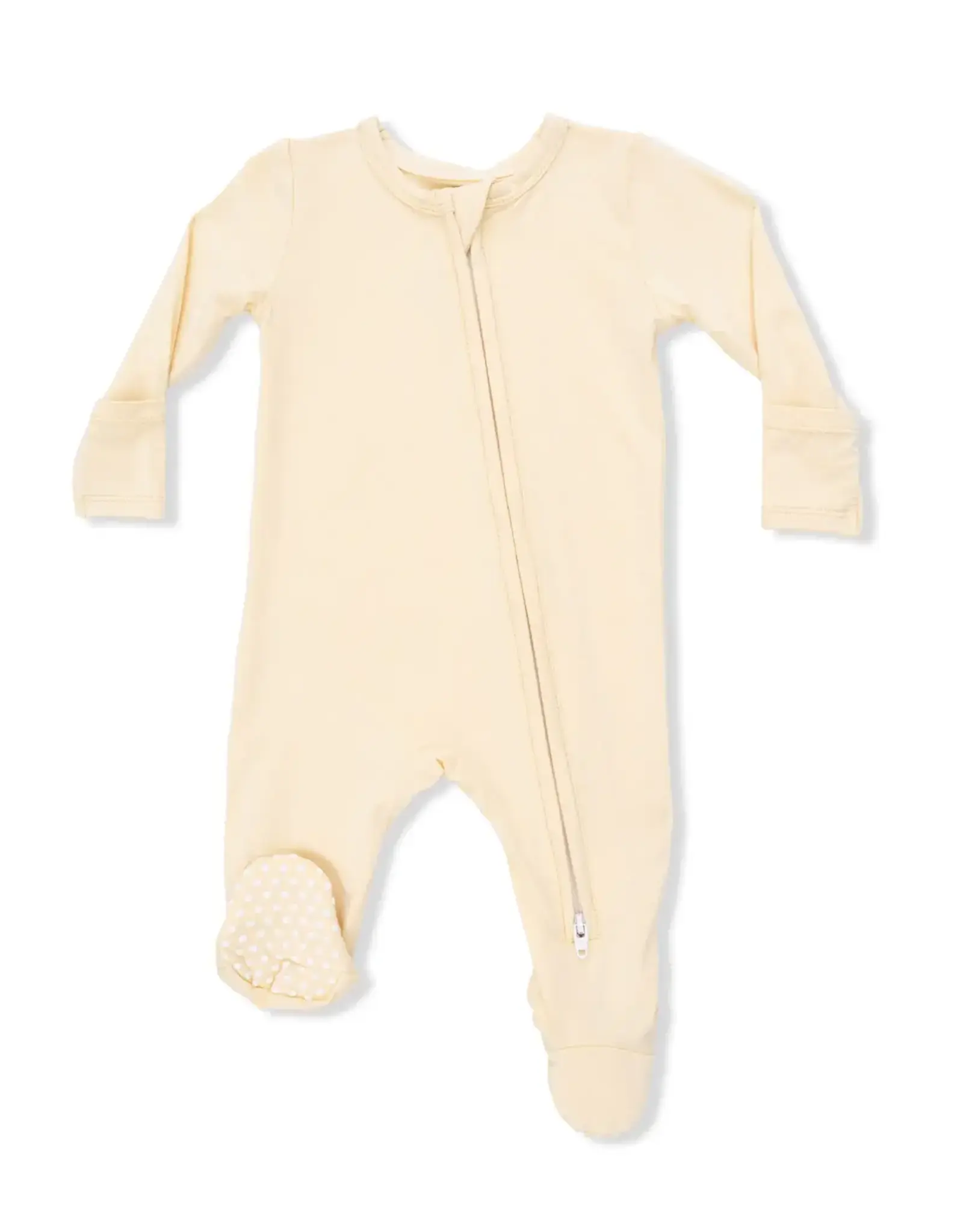 Angel Dear Angel Dear- Solid Italian Yellow Two-Way Zip Footie
