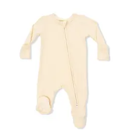 Angel Dear Angel Dear- Solid Italian Yellow Two-Way Zip Footie
