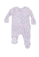 Angel Dear Angel Dear- Elizabeth's Garden Ruffle Two-Way Zip Footie