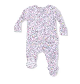 Angel Dear Angel Dear- Elizabeth's Garden Ruffle Two-Way Zip Footie