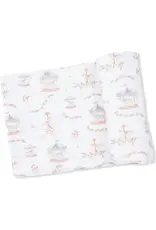 Angel Dear Angel Dear- Carousel w/ Bows Swaddle Blanket