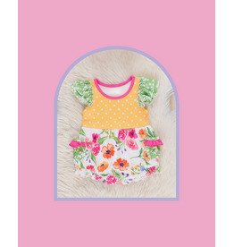 Wildflowers & Polka Dots Ruffle Bubble