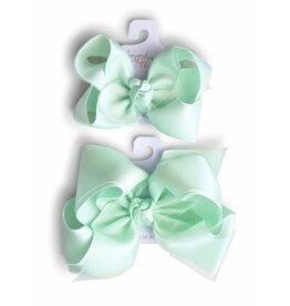 Beyond Creations Beyond Creations- Powder Mint Organza Layered Bow: