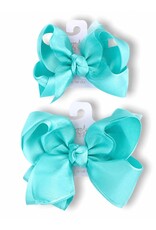 Beyond Creations Beyond Creations- Aquamarine Organza Layered Bow: