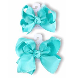 Beyond Creations Beyond Creations- Aquamarine Organza Layered Bow:
