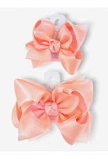 Beyond Creations Beyond Creations- Light Coral Organza Layered Bow: