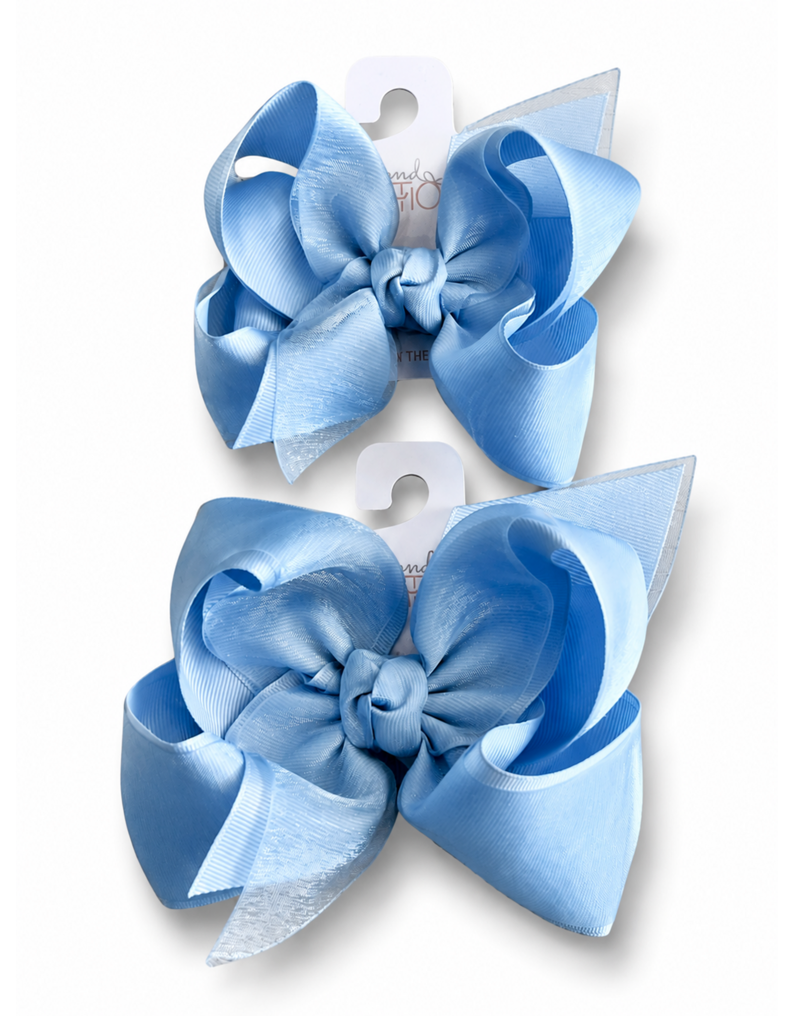 Beyond Creations Beyond Creations- Millennium Blue Organza Layered Bow: