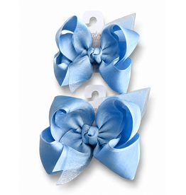 Beyond Creations Beyond Creations- Millennium Blue Organza Layered Bow: