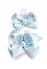 Beyond Creations Beyond Creations- Powder Blue Organza Layered Bow: