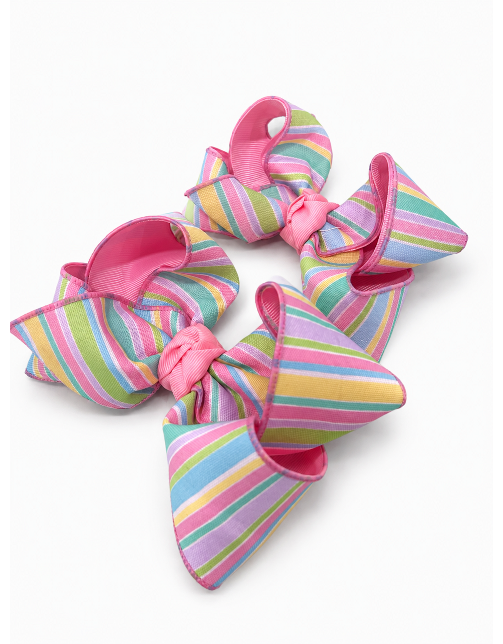 Beyond Creations Beyond Creations- Pink Stripe Pastel Layered Bow