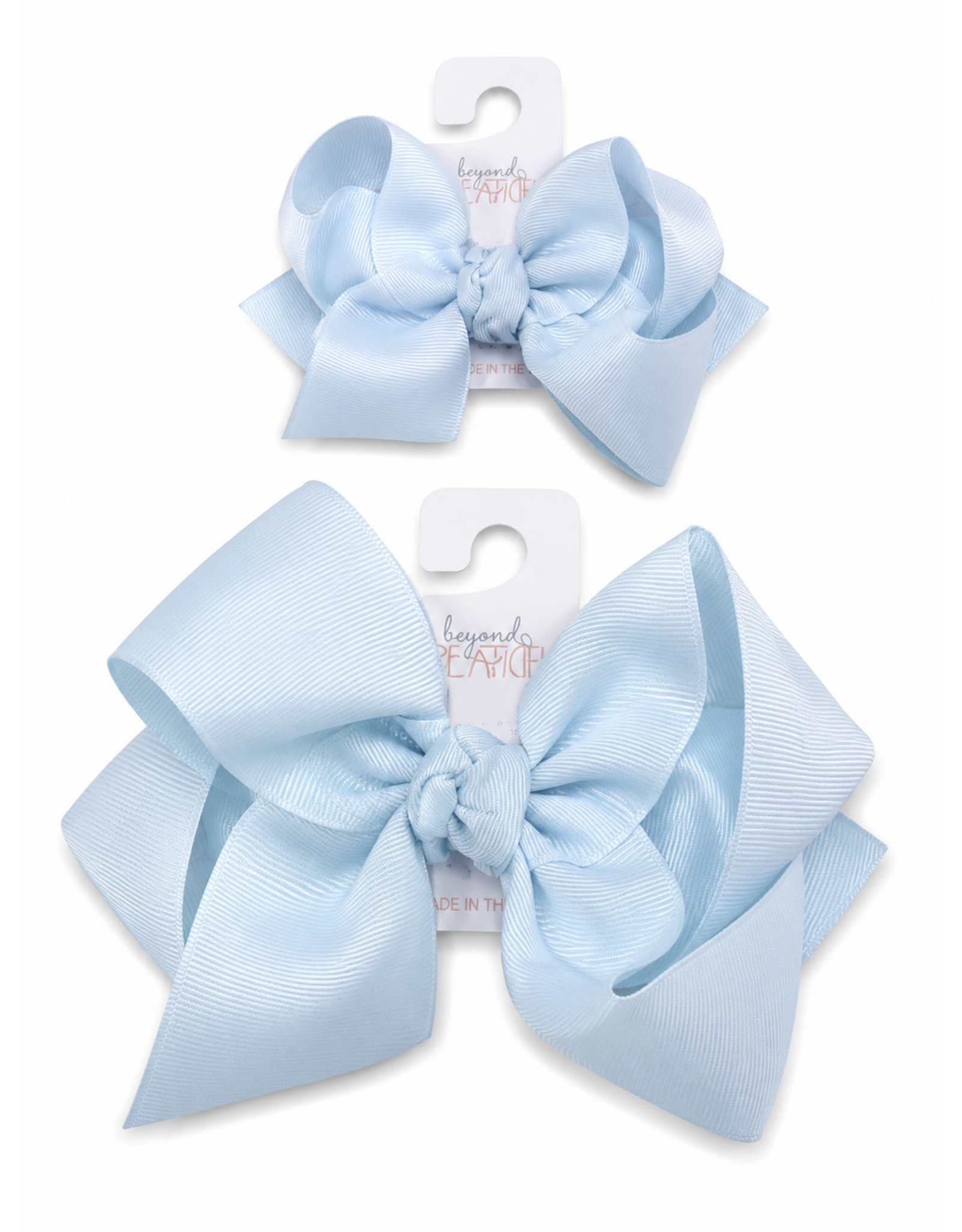 Beyond Creations Beyond Creations- Baby Blue Grosgrain Knot Bow