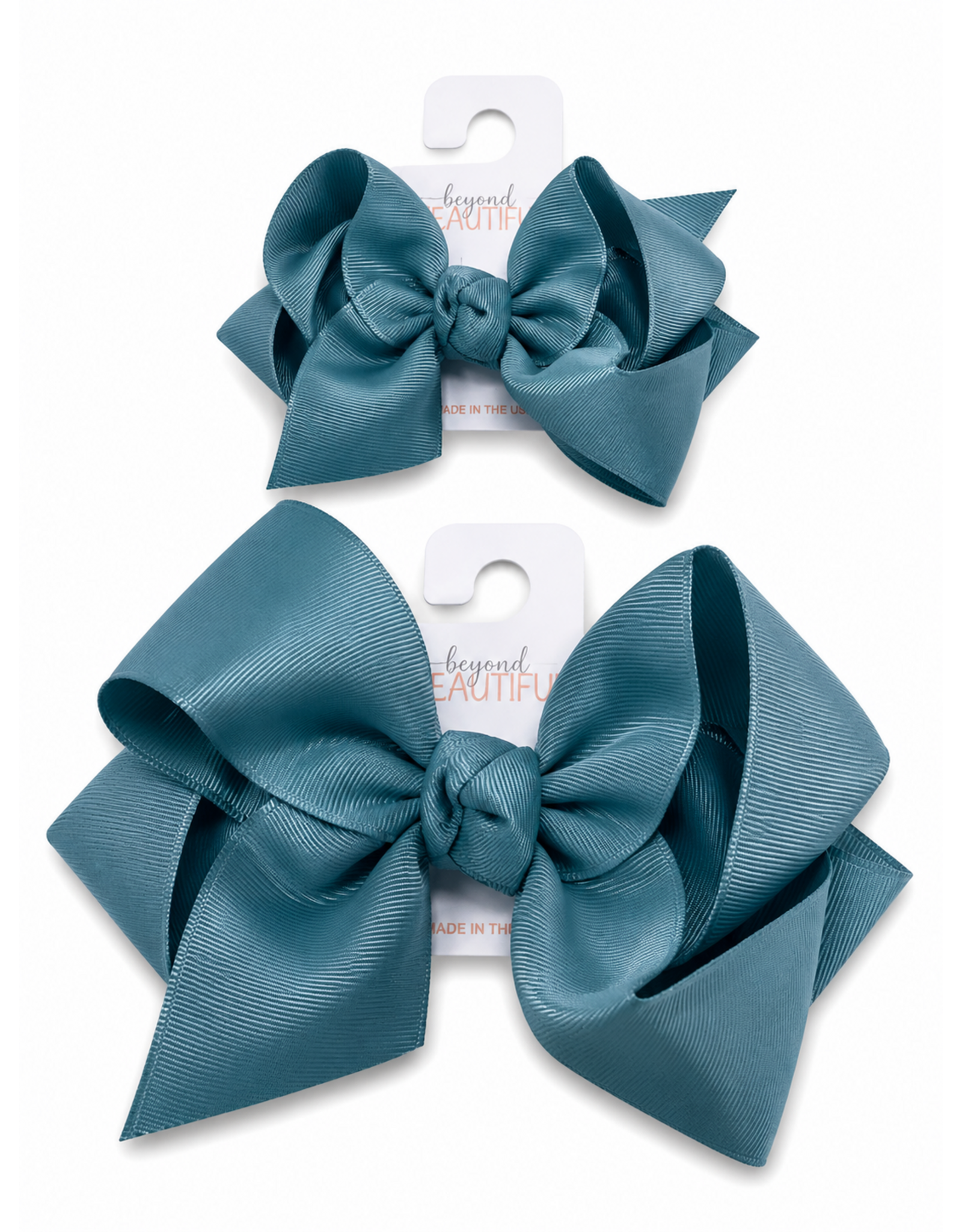 Beyond Creations Beyond Creations- Nile Blue Grosgrain Knot Bow