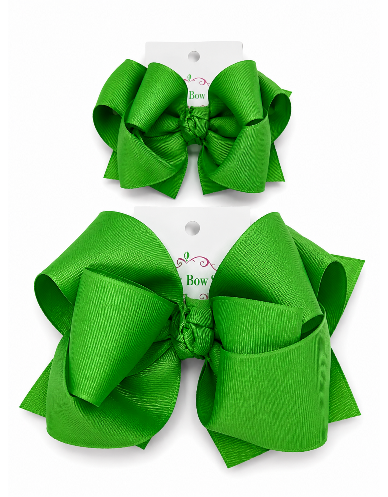 One Stop Bow Shop OS- Neon Green Stacked Grosgrain Bow