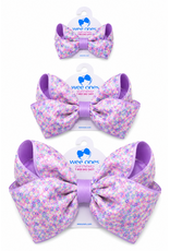 Wee Ones- Confetti Sequin Grosgrain Underlay Bow: Lt Orchid