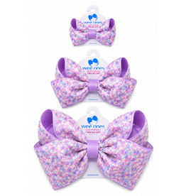 Wee Ones- Confetti Sequin Grosgrain Underlay Bow: Lt Orchid