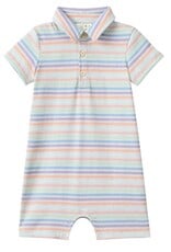 Me & Henry Me & Henry- Peach Multi Stripe Drift Romper