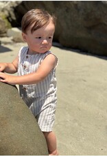 Me & Henry Me & Henry- Cabin Stripe Beige Playsuit