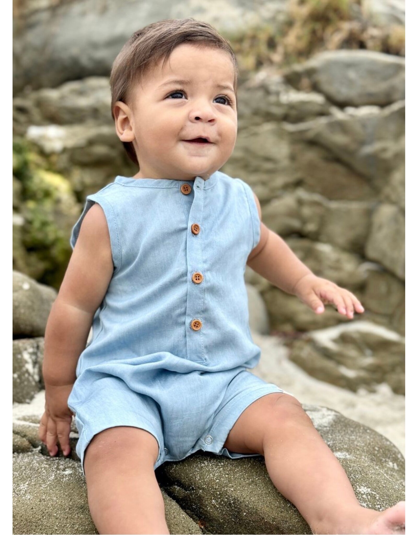 Me & Henry Me & Henry- Cabin Chambray Playsuit