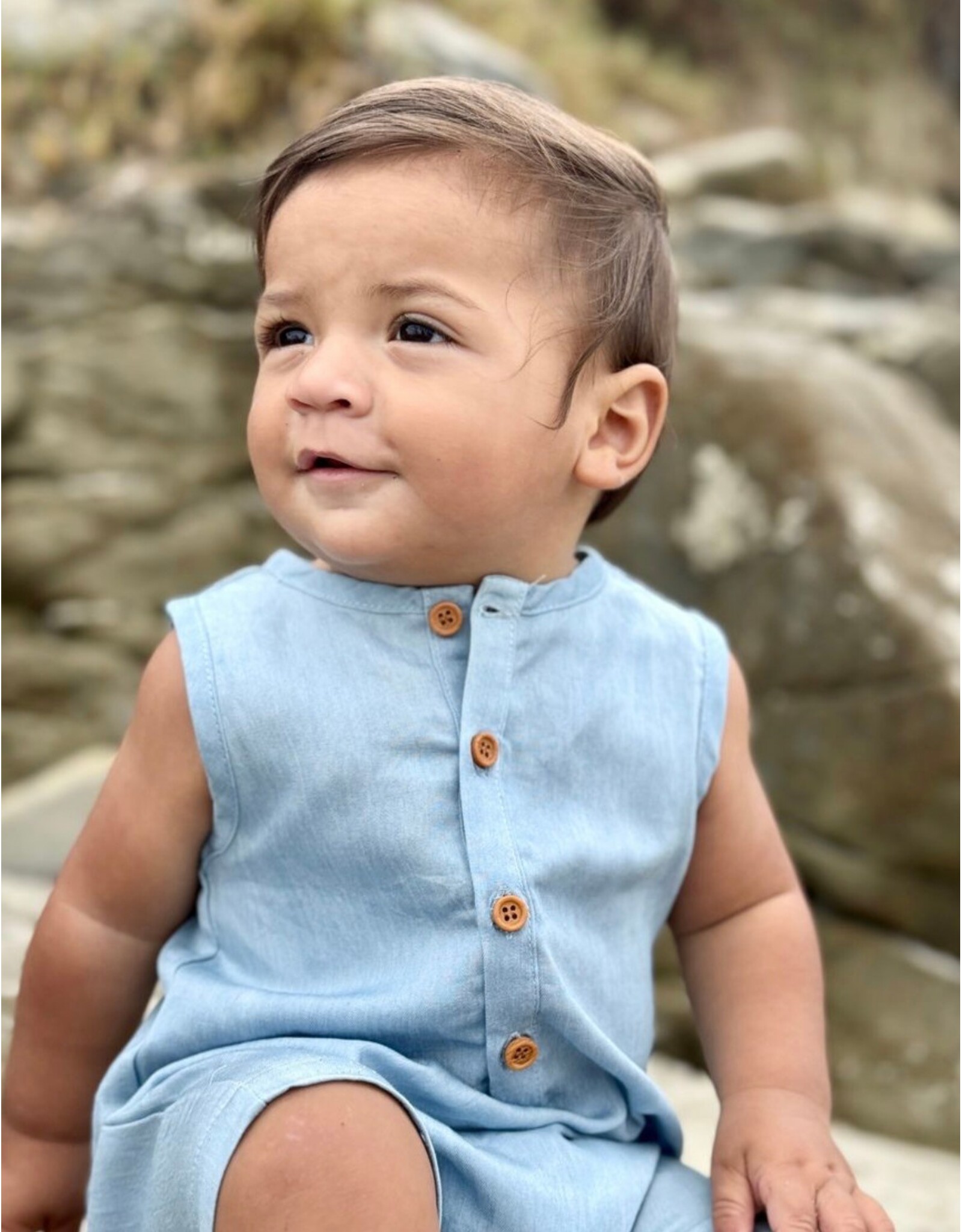 Me & Henry Me & Henry- Cabin Chambray Playsuit