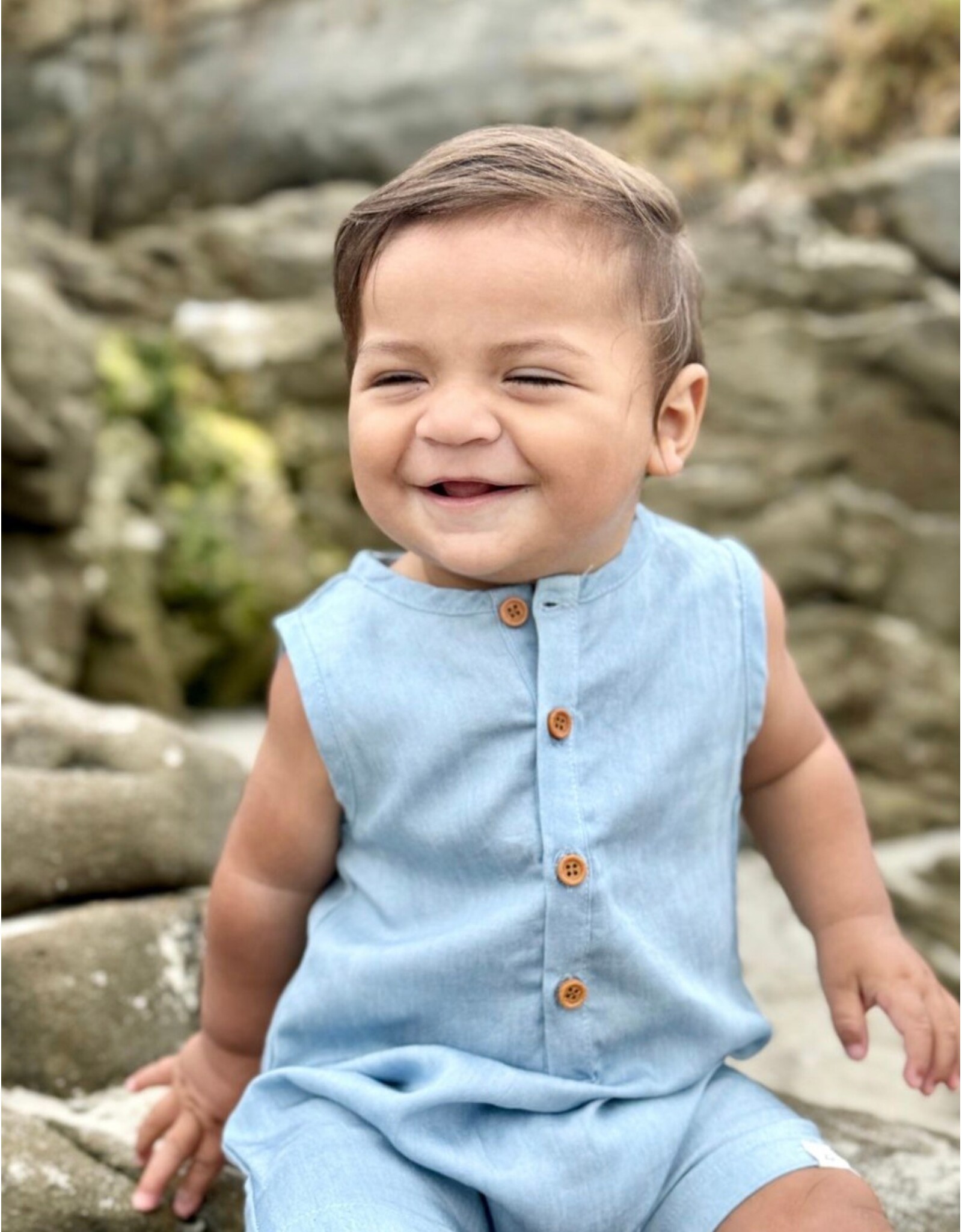 Me & Henry Me & Henry- Cabin Chambray Playsuit