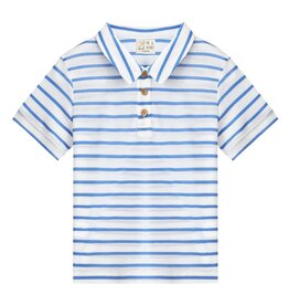 Me & Henry Me & Henry- Starboard Printed Royal Stripe Polo
