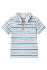 Me & Henry Me & Henry- Polreath Blue/Pink Stripe Polo